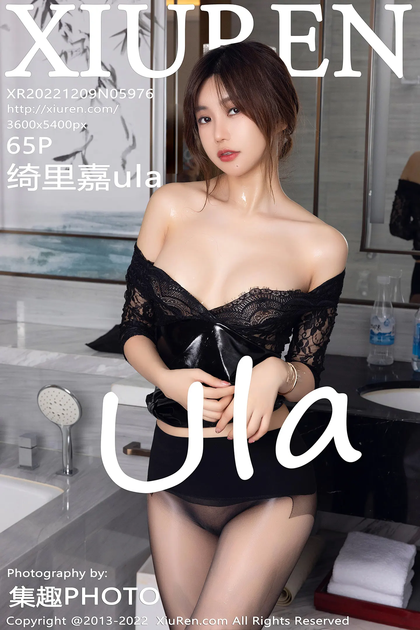 [XiuRen秀人网]No.5976_女神绮里嘉ula性感黑色蕾丝连衣短裙配超薄黑丝极致魅惑写真65P-秀人网 - XiuRen.Space